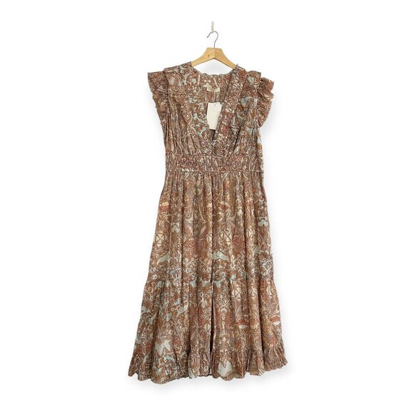 Ulla Johnson Samara Dress Size 10 in Feldspar, Neutral/metallic, NWT - Picture 3 of 14